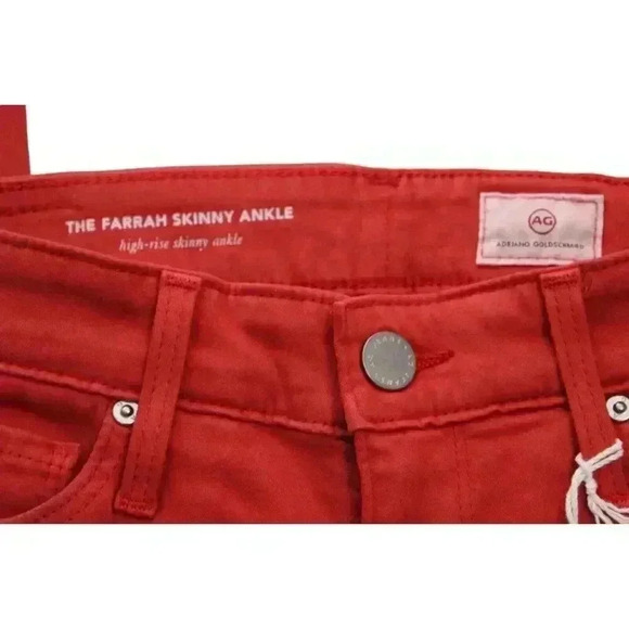 NWT AG Jeans Adriano Goldschmied Farrah Skinny Ankle High Rise Rust Soft Stretch - Picture 3 of 9